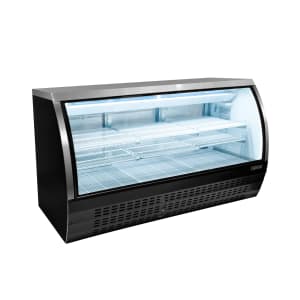 Howard-McCray SC-CMS40E-6-BE-LED 75 1/2" Full Service Red Meat Case w/ Straight Glass - (3) Levels, 115v