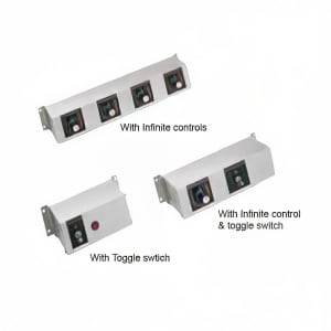 042-RMB7F 9" 1 Light Remote Control Box w/ Infinite Switch for 120 V