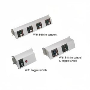 042-RMB20AO Remote Control Enclosure w/ (4) Toggle Switches & (4) Indicator Lights for 208v/1...