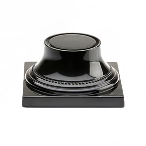 701-M74PB 7" Square Pedestal Base - 3 3/4"H, Melamine, Black
