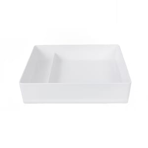 701-M1214RCW 12 1/4" x 10 1/2" Rectangular Cabana Box Tray - Melamine, White