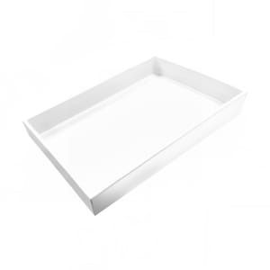 701-M12152W Rectangular Modern European Food Pan - 15"L x 12"H x 2"H, Melamine, White