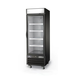 150-AFGDM23 27" One Section Display Freezer w/ Swing Door - Bottom Mount Compressor, Black, 115v