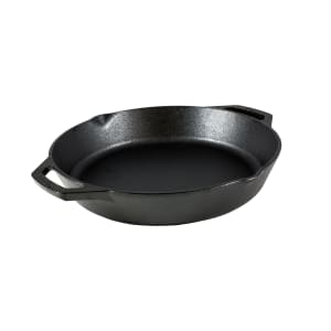 261-L12SKL 13 1/4" Round Seasoned Cast Iron Skillet w/ Handles