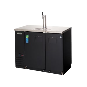 545-EBDS2BB24 49" Back Bar Kegerator Beer Dispenser w/ (1) Keg Capacity - (1) Column, Black, 115v