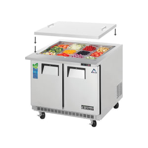 545-EOTPS2 35 5/8" EOTP Series Mega Top Sandwich/Salad Prep Table w/ Refrigerated Base, 115v