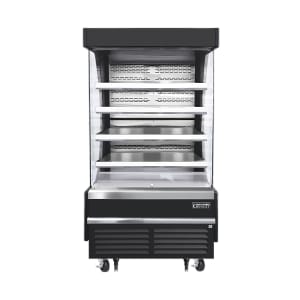 545-EOMV36B35T 37 1/4" Vertical Open Air Cooler w/ (5) Levels, Black, 115v