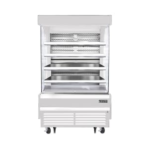 545-EOMV48W28T 48" Vertical Open Air Cooler w/ (5) Levels, White, 115v