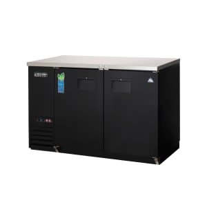 545-EBB4824 49" Bar Refrigerator - 2 Swinging Solid Doors, Black, 115v