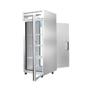 545-ESPT1G1S 29 1/4" One Section Pass Thru Refrigerator, (1) Glass Door, (1) Solid Door, Right Hinge, 115v