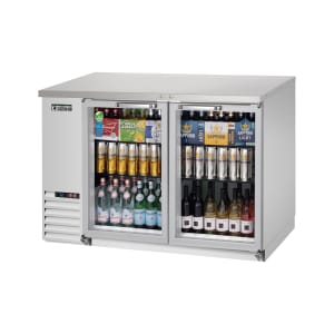 545-EBB48GSS 49" Bar Refrigerator - 2 Swinging Glass Doors, Stainless, 115v