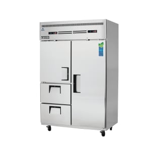 545-ESRF2D2 49 5/8" Two Section Commercial Combo Refrigerator Freezer - Solid Doors, Dual Temp, 115v