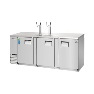 545-EBD4SS 89 1/4" Kegerator Beer Dispenser w/ (4) Keg Capacity - (2) Columns, Stainless, 115v