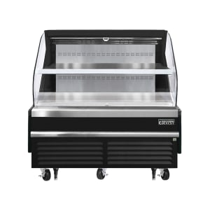 545-EOMH60B35T 60" Horizontal Open Air Cooler w/ (2) Levels, Black, 115v