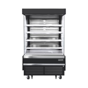 545-EOMV48B28T 48" Vertical Open Air Cooler w/ (5) Levels, Black, 115v