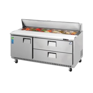 545-EPBNR3D2 71 1/8" EPB Series Sandwich/Salad Prep Table w/ Refrigerated Base, 115v