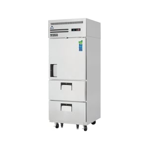 545-ESR1D2 29 1/4" One Section Reach In Refrigerator, (1) Solid Door, (2) Drawers, 115v