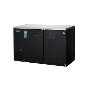 545-EBB48 49" Bar Refrigerator - 2 Swinging Solid Doors, Black, 115v