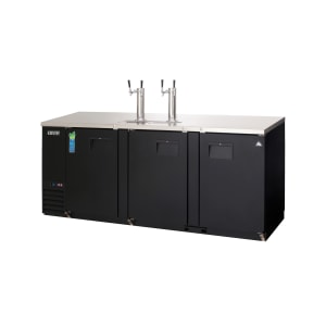 545-EBD424 89 1/4" Kegerator Beer Dispenser w/ (4) Keg Capacity - (2) Columns, Black, 115v