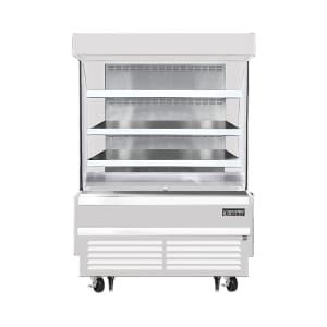 545-EOMV48W28S 48" Vertical Open Air Cooler w/ (4) Levels, White, 115v