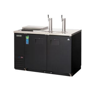 545-EBD2CT 57 3/4" Club Top Kegerator Beer Dispenser w/ (2) Keg Capacity - (2) Columns, Black, 115v
