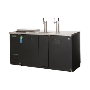 545-EBD3CT 68" Club Top Kegerator Beer Dispenser w/ (3) Keg Capacity - (2) Columns, Black, 115v