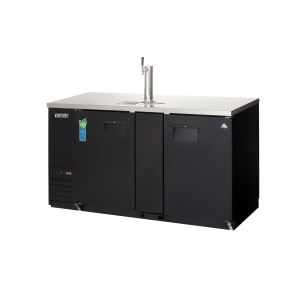 545-EBD3BB24 68" Back Bar Kegerator Beer Dispenser w/ (1) Keg Capacity - (1) Column, Black, 115v