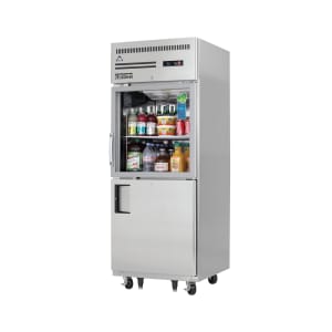 545-EGSH2 29 1/4" One Section Reach In Refrigerator, (1) Glass Door, (1) Solid Door, Right Hinge, 115v