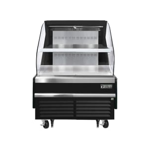 545-EOMH36B35T 37 1/4" Horizontal Open Air Cooler w/ (2) Levels, Black, 115v