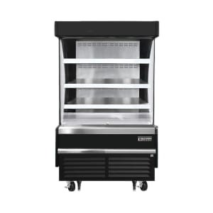 545-EOMV36B28S 37 1/4" Vertical Open Air Cooler w/ (4) Levels, Black, 115v