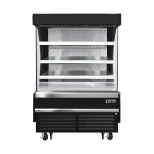 545-EOMV48B28S 48" Vertical Open Air Cooler w/ (4) Levels, Black, 115v