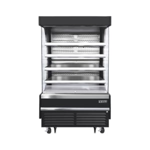 545-EOMV48B35T 48" Vertical Open Air Cooler w/ (5) Levels, Black, 115v