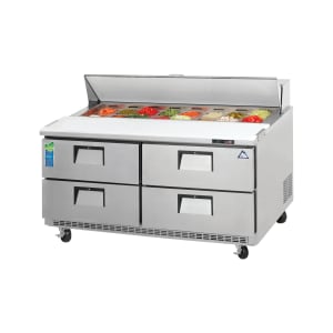 545-EPBNWR2D4 59 1/8" EPB Series Sandwich/Salad Prep Table w/ Refrigerated Base, 115v