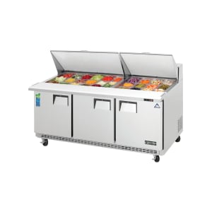 545-EPBR3 71 1/8" EPB Series Mega Top Sandwich/Salad Prep Table w/ Refrigerated Base, 115v