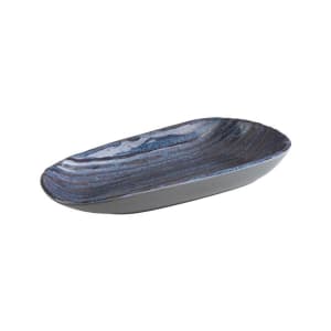 634-APS85024 20 oz Oblong Melamine Side Bowl, Grey/Blue