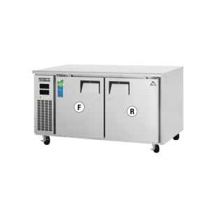 545-ETRF2 59 1/4" W Undercounter Refrigerator/Freezer w/ (2) Sections & (2) Doors, 115v