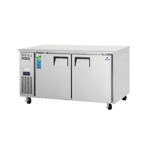 545-ETWF2 59 1/4" W Undercounter Freezer w/ (2) Sections & (2) Doors, 115v