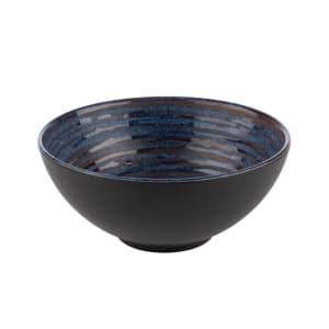 634-APS85037 33 oz Round Melamine Bowl, Grey/Blue