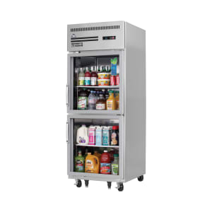 545-ESGRH2 29 1/4" One Section Reach In Refrigerator, (2) Right Hinge Glass Doors, 115v 