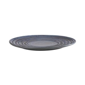 634-APS85027 8 1/2" Round Melamine Dinner Plate, Grey/Blue