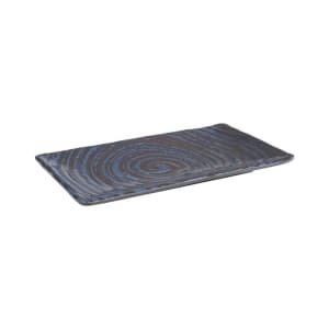 634-APS85025 Rectangular Serving Tray - 9 1/4" x 5 3/8", Melamine, Grey/Blue