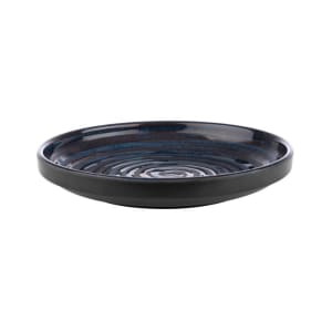 634-APS85056 9" Round Melamine Dinner Plate, Grey/Blue