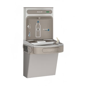 189-EZS8WSLK Wall Mount Drinking Fountain w/ Bottle Filler - Non Filtered, Refrigerated, Light Gray