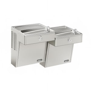 189-LVRCTL8SC Wall Mount Bi Level Drinking Fountain - Filtered, Refrigerated, Stainless