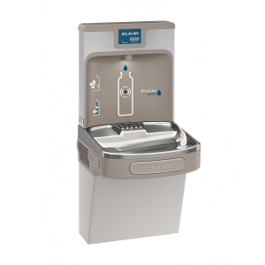 189-LZS8WSLP Wall Mount Drinking Fountain w/ Bottle Filler - Filtered, Refrigerated, Light Gray