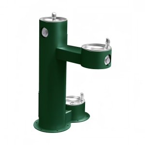 189-LK4420DBEVG Bi Level Outdoor Drinking Fountain w/ Pet Fountain - Non Refrigerated, Evergreen