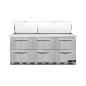 160-SW72N30MFBD 72" Sandwich/Salad Prep Table w/ Refrigerated Base, 115v