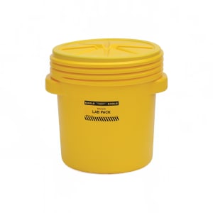 437-1650 20 gal Lab Pack Poly Drum w/ Screw On Lid, Yellow