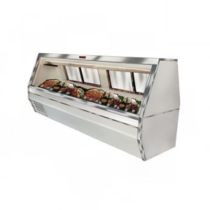 367-SCCFS3512LED 143" Full Service Fish/Poultry Case w/ Straight Glass - (1) Pan, 115v