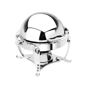 969-3119 4 qt Round Chafer w/ Roll Top Cover, Stainless Steel